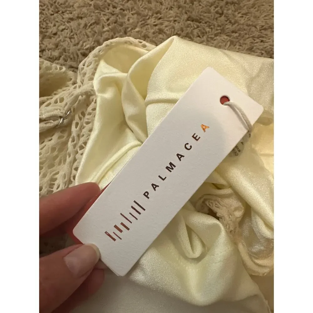 Anthropologie x Palmacea NWT Cream Lucia One-Piece Swimsuit Size XS